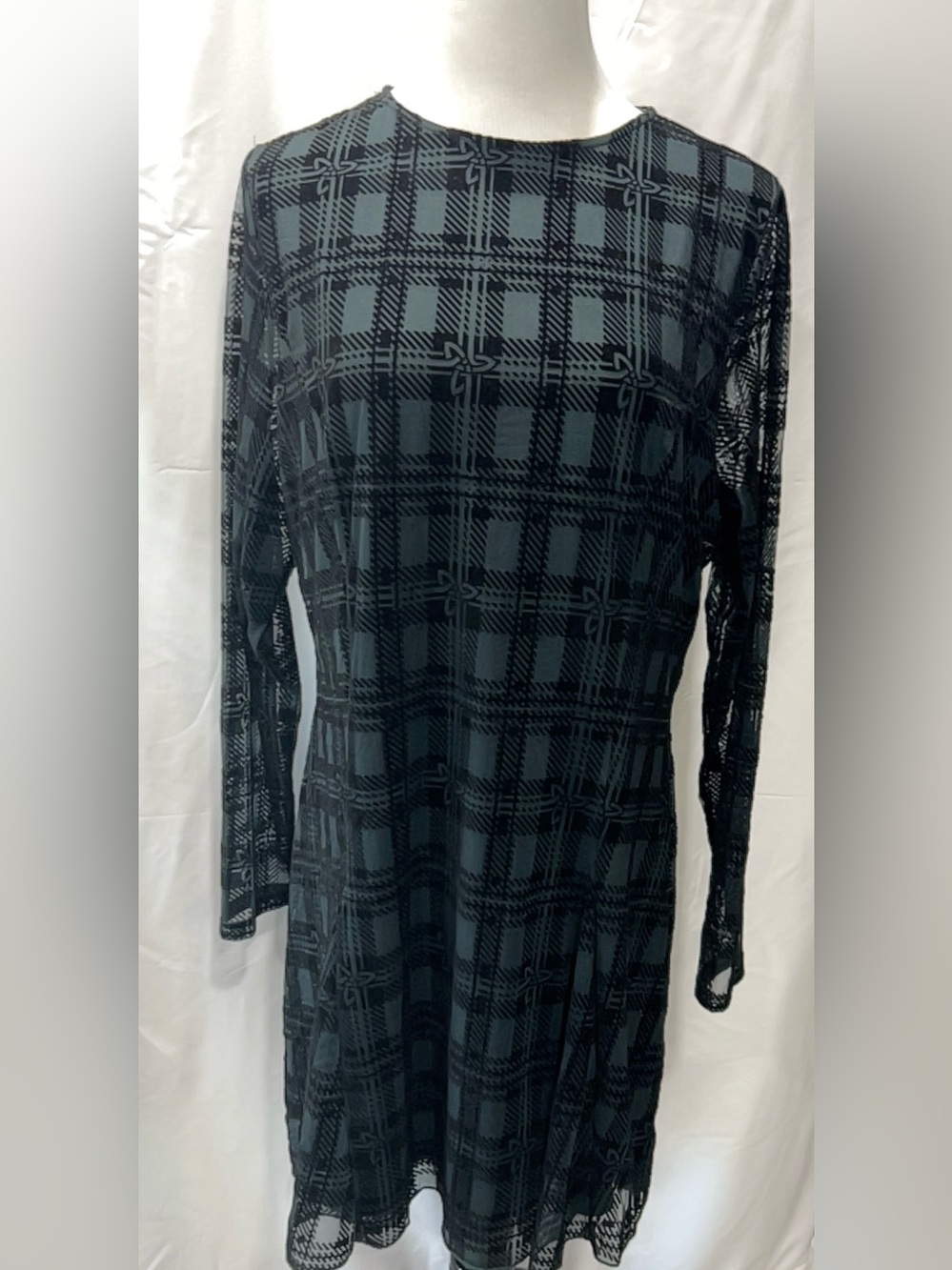 Disturbia Vesica Flocked Witches Knot Godet Mini Dress Size 16 Green Black NWT